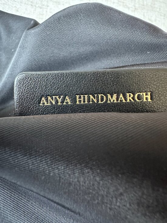 Anya Hindmarch Eyes Backpack Black Nylon Leather Trim Gold Hardware main image 13